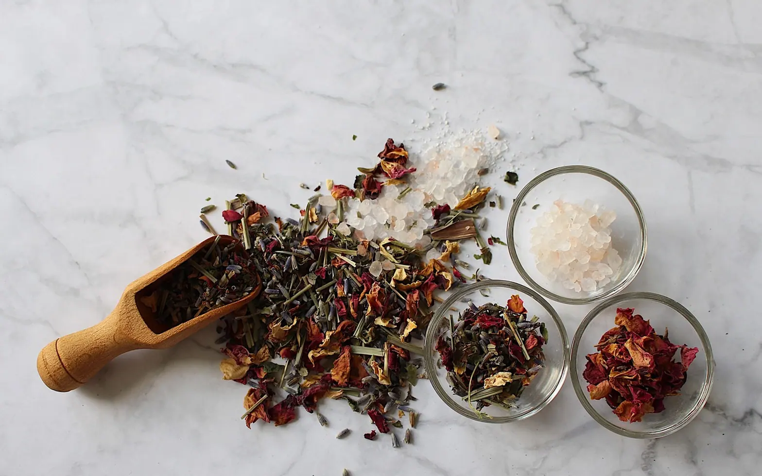 Dry flower, natural cosmetics and garden
