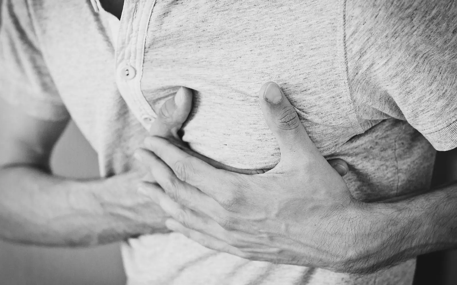 Man, heartache and chest pain